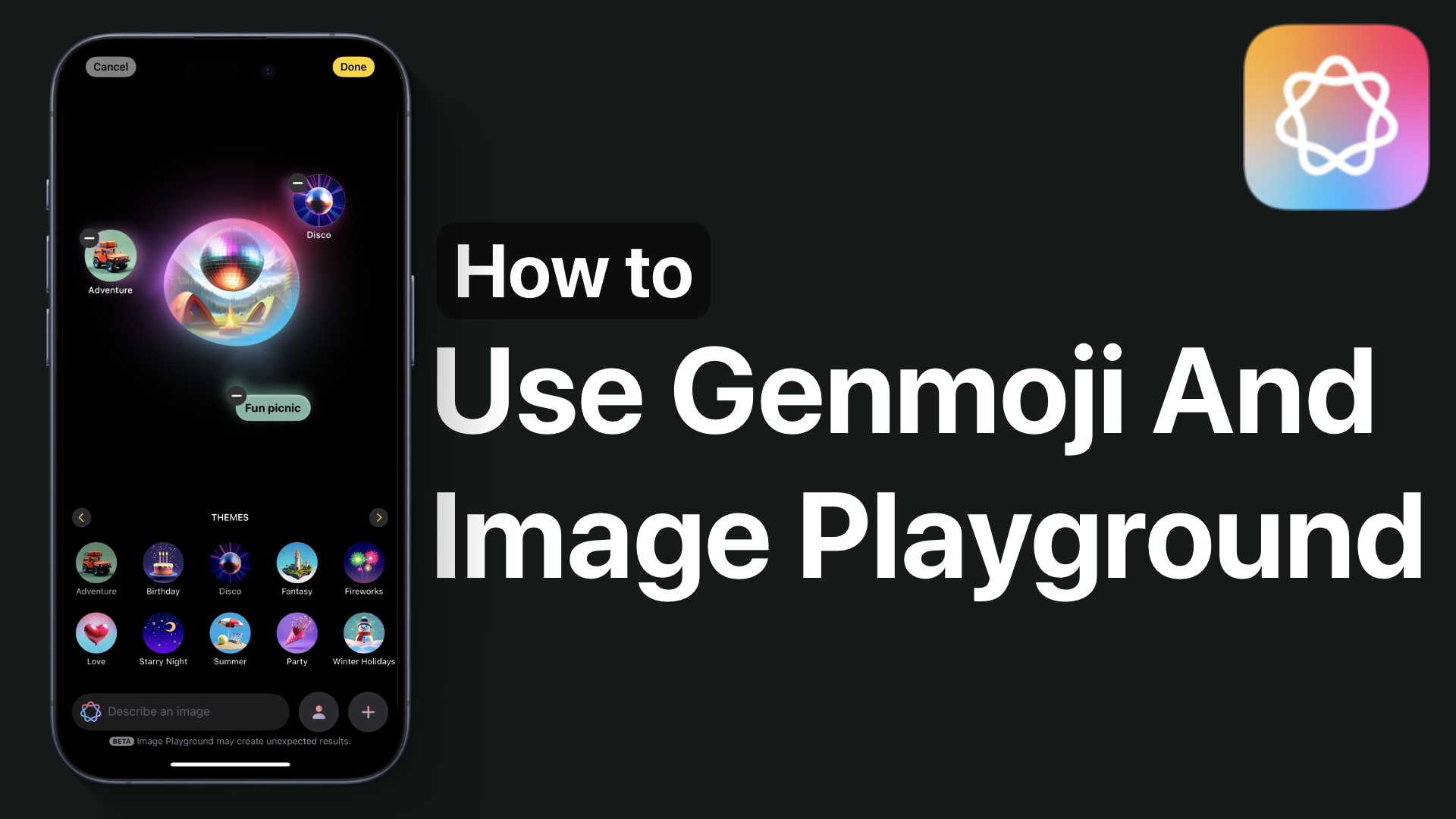 GenmojiとImage Playgroundの使い方