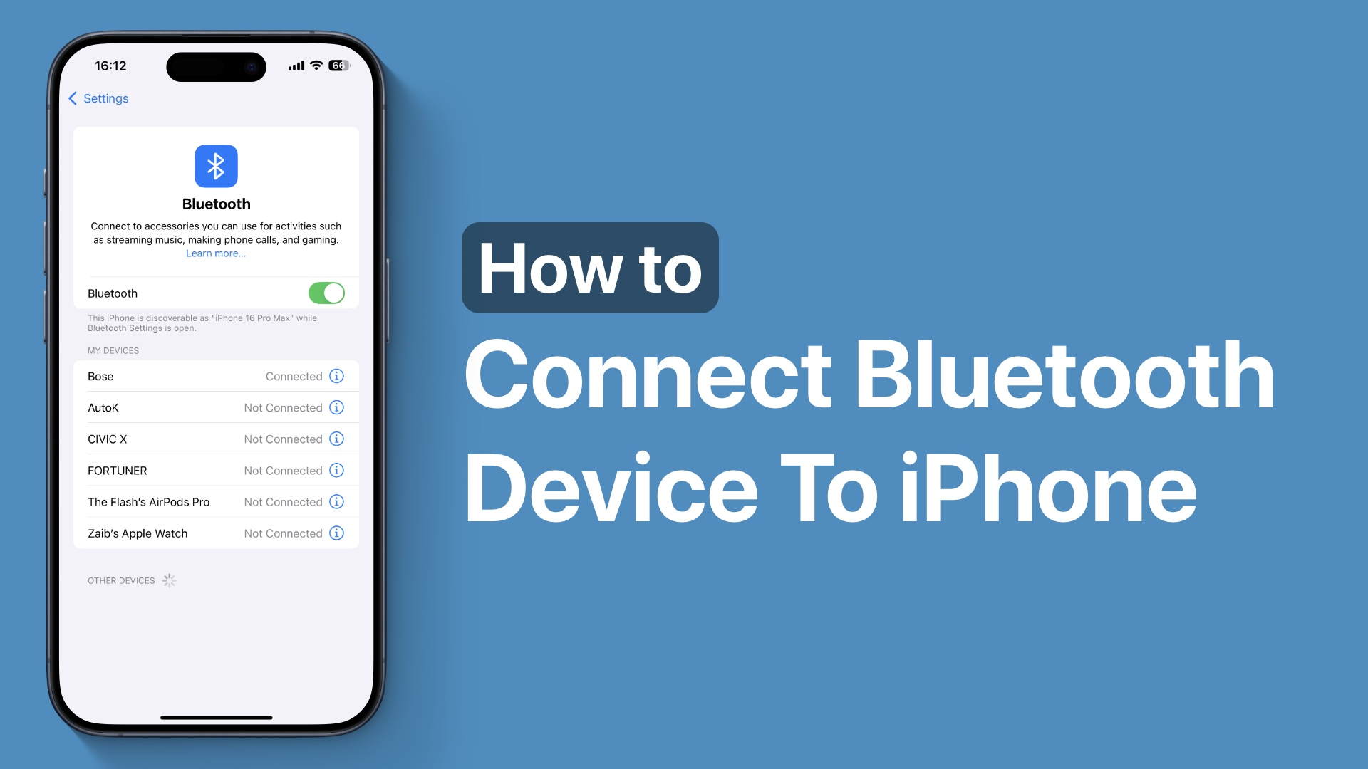 Bluetooth デバイスを iPhone に接続する方法