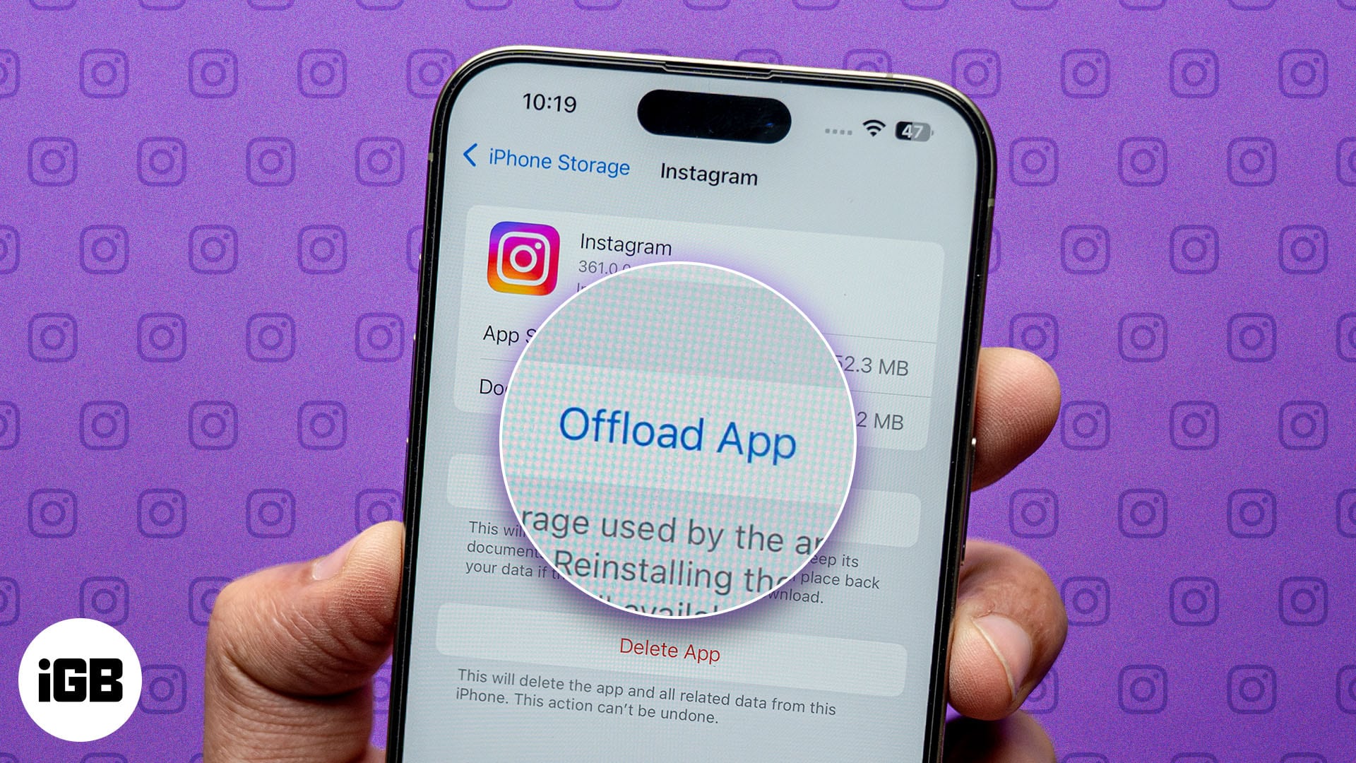 iPhoneでInstagramのキャッシュをクリアする方法（2つの方法）