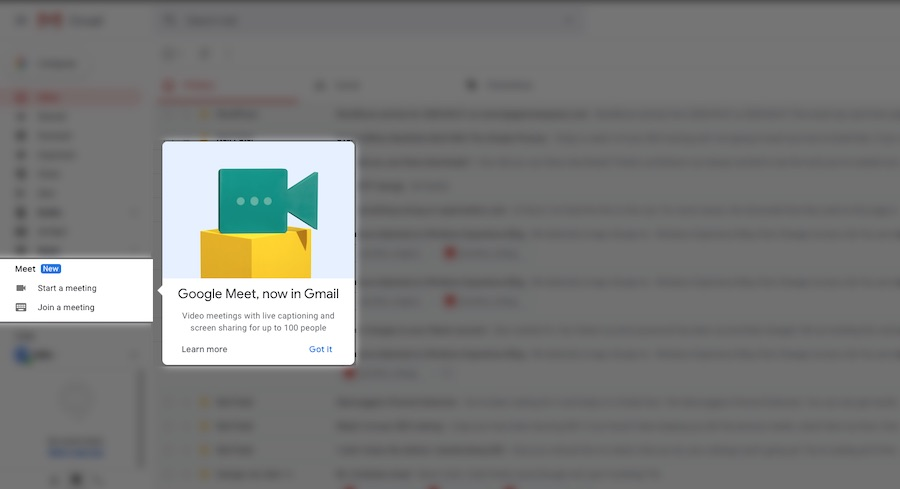 Gmail サイドバーで Google Meet を非表示または削除する方法